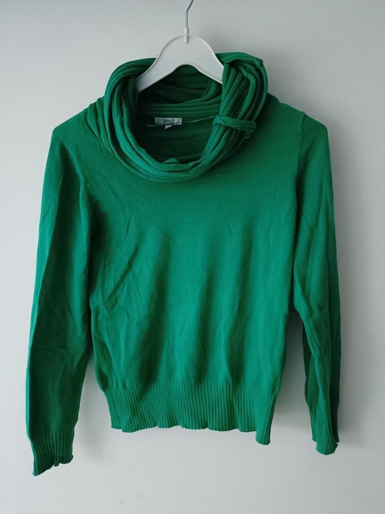 Groene trui met lichte col  PTC (38/M), Taille 38/40 (M), Enlèvement ou Envoi, Comme neuf, Vert