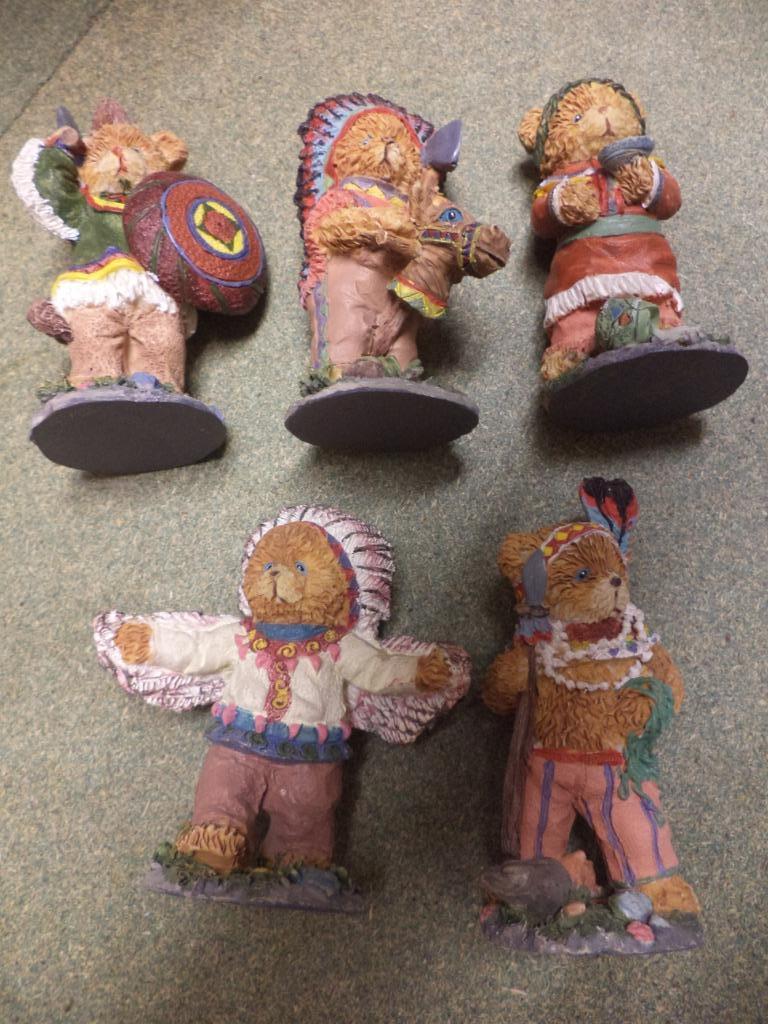 5 indianen beeldjes, Ophalen of Verzenden