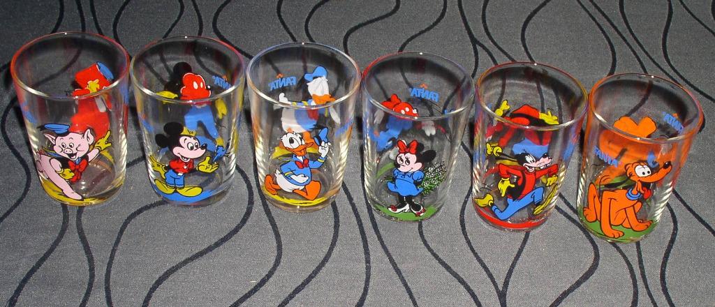 Glazen Fanta. Disney-figuurtjes, Enlèvement ou Envoi, Utilisé, Verre à soda
