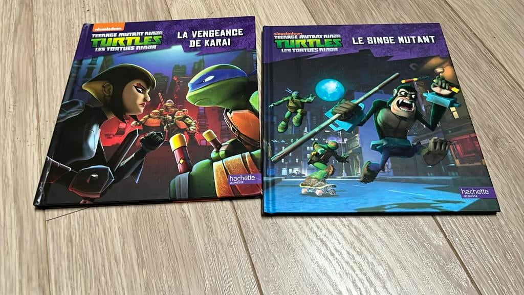 Lot de 2 livres Tortues Ninja de chez Hachette, Enlèvement ou Envoi, Utilisé