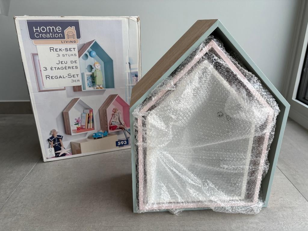 NIEUW: Huisjes (3) decoratie - om op te hangen, Ophalen, Nieuw
