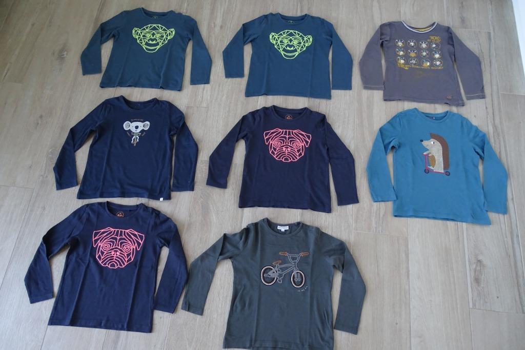 Pakket van 8 longsleeves jongen JBC maat 116, Kinderen en Baby's, Gebruikt, JBC, Ophalen of Verzenden, Shirt of Longsleeve