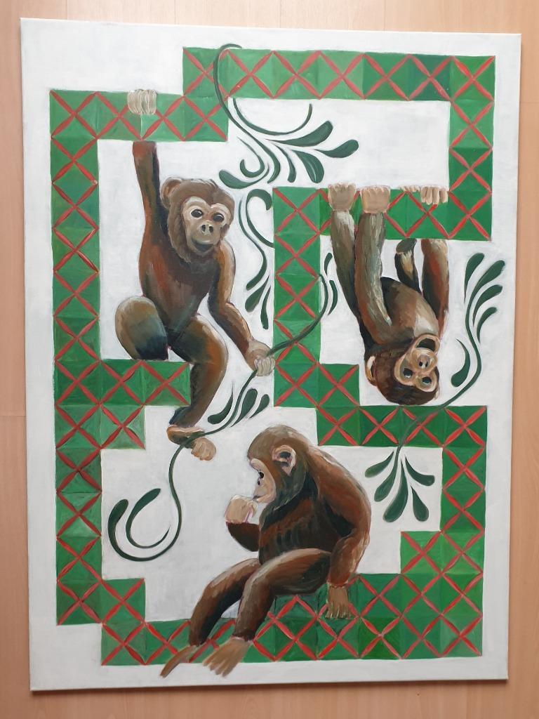 Peinture sur toile "Monkey Business", Enlèvement