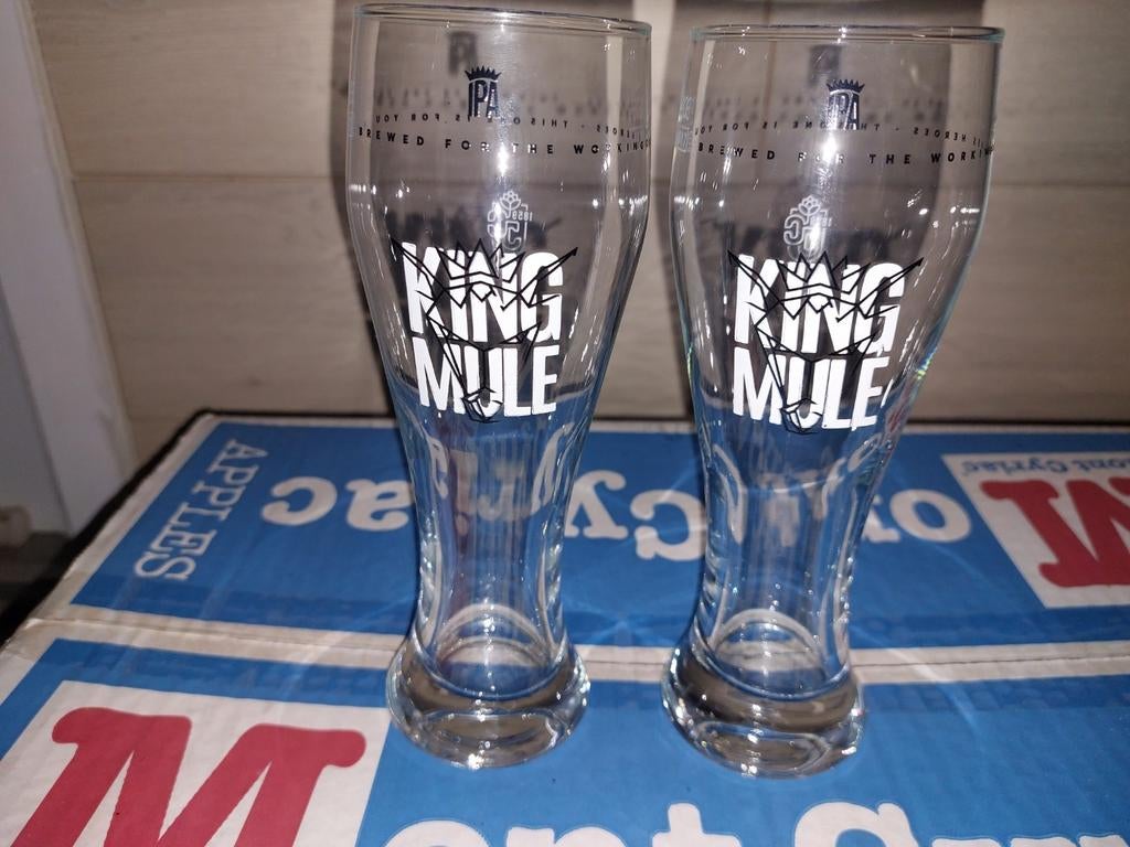 Brasserie de verres à bière King Mule Cornelissen, Enlèvement ou Envoi, Comme neuf, Verre à bière