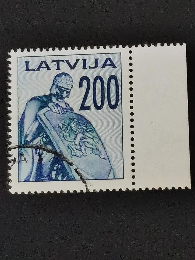 Letland 1992 - ridder uit het vrijheidsmonument in Riga, Ophalen of Verzenden, Overige landen, Gestempeld