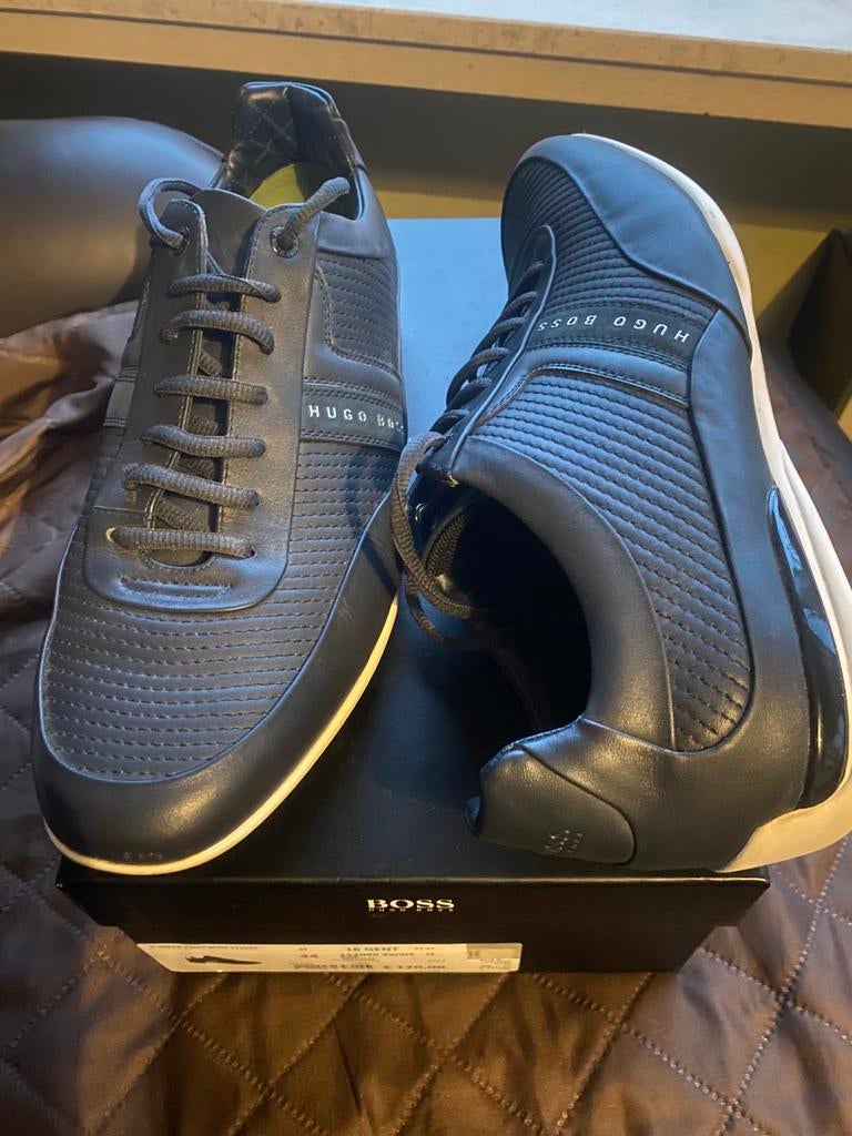 Hugo boss heren schoenen sneakers blauw, Enlèvement ou Envoi, Comme neuf, Bleu, Baskets