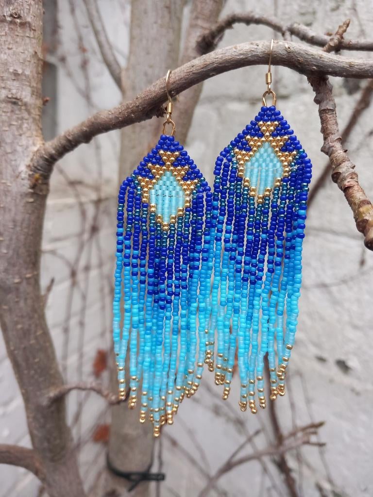 Fringe oorbellen, Ophalen of Verzenden