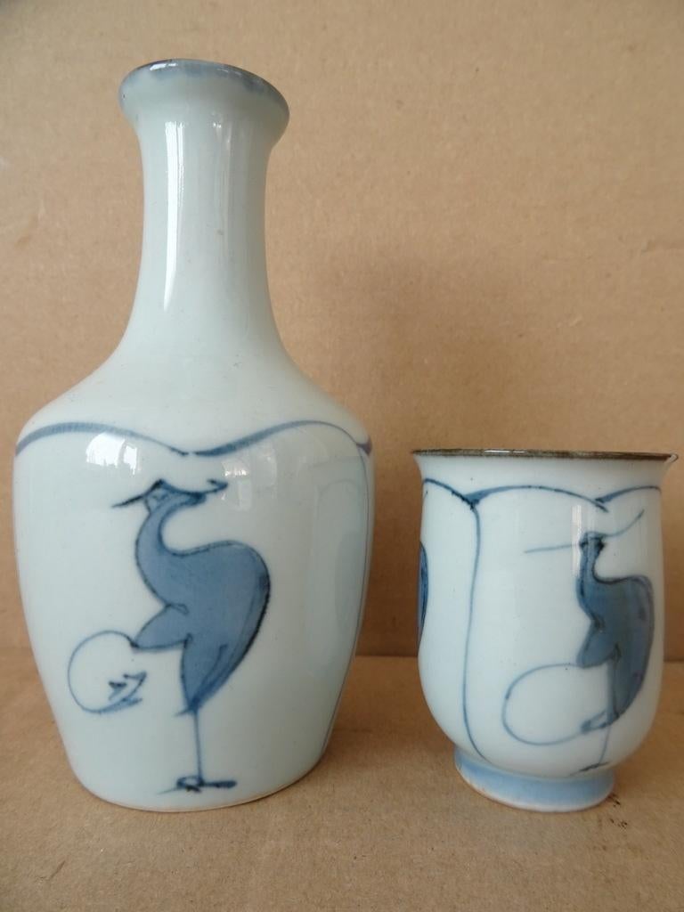 Sake set Japan vintage sake kannetje Arita-yaki porselein, Ophalen of Verzenden