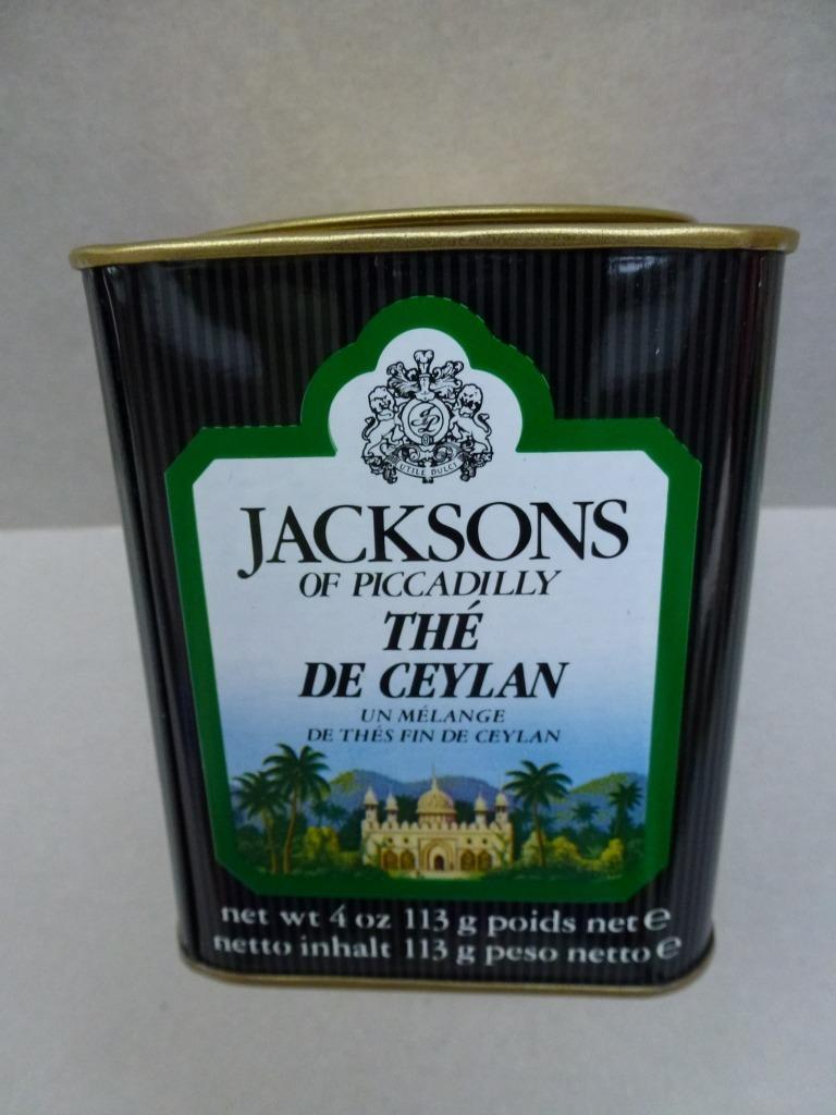 lege blikken doos Jacksons of Piccadilly Ceylon tea, Ophalen of Verzenden, Gebruikt, Thee, Overige merken