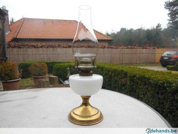 antieke olie lamp, Ophalen of Verzenden, Gebruikt