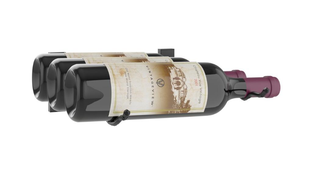 Porte-bouteille mural en métal noir pour 3 bouteilles, Neuf, Moins de 50 cm, Moins de 5 bouteilles, Métal
