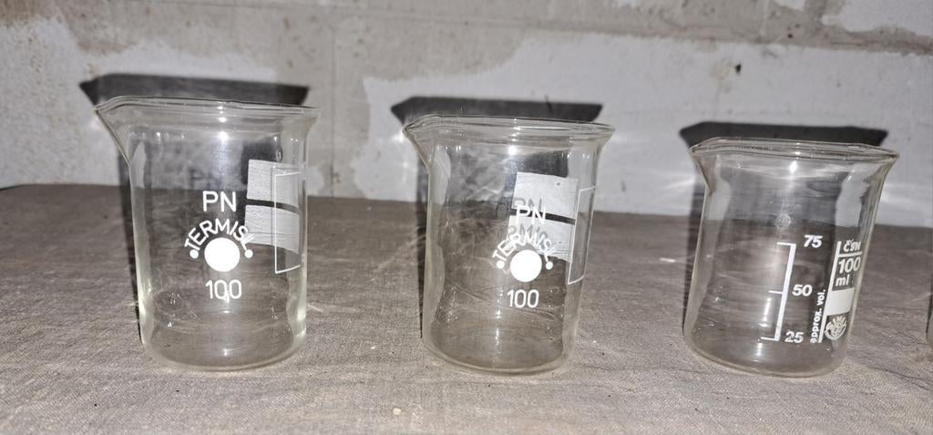 Maatbekers laboratorium flesjes decoratie, Antiek en Kunst, Ophalen of Verzenden