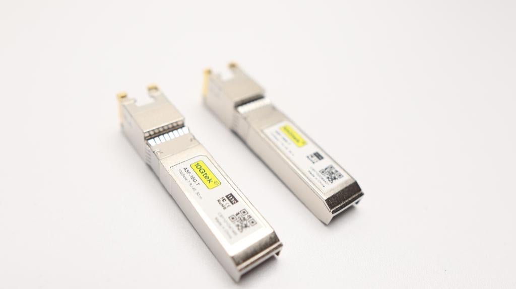 2x 10Gtek SFP+ 10 Gb RJ45-module (10 GBase-T, 10 GbE), Ophalen, Zo goed als nieuw, Intern, 10GTEK