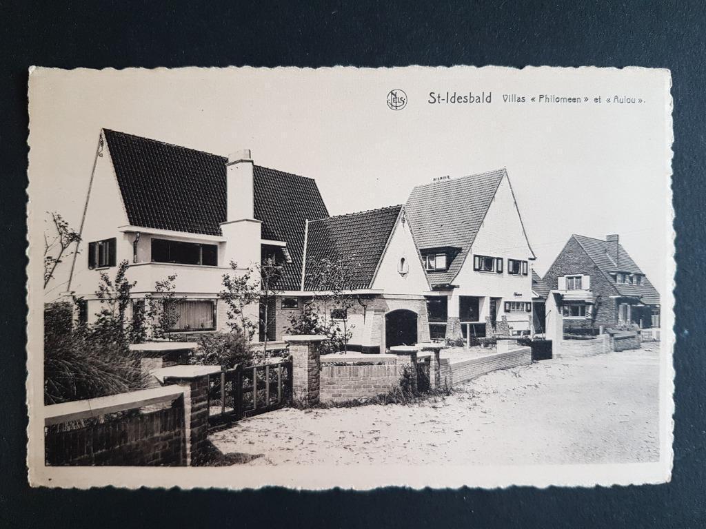 Postkaart St- Idesbald Villas Philomeen Aulou, Verzamelen, Postkaarten | België, Ongelopen, West-Vlaanderen, 1940 tot 1960, Ophalen of Verzenden
