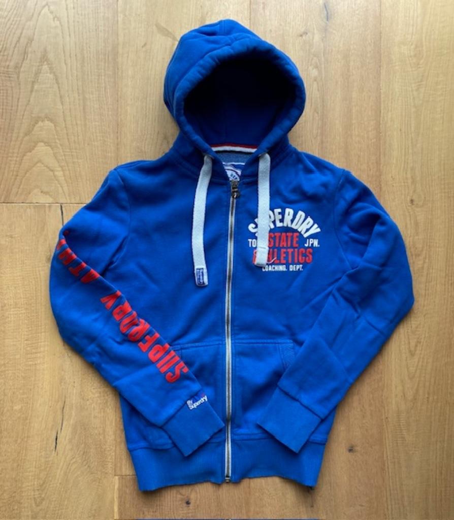 Sweat Superdry bleu roi Taille XS, Enlèvement ou Envoi, Comme neuf, Bleu, Taille 46 (S) ou plus petite