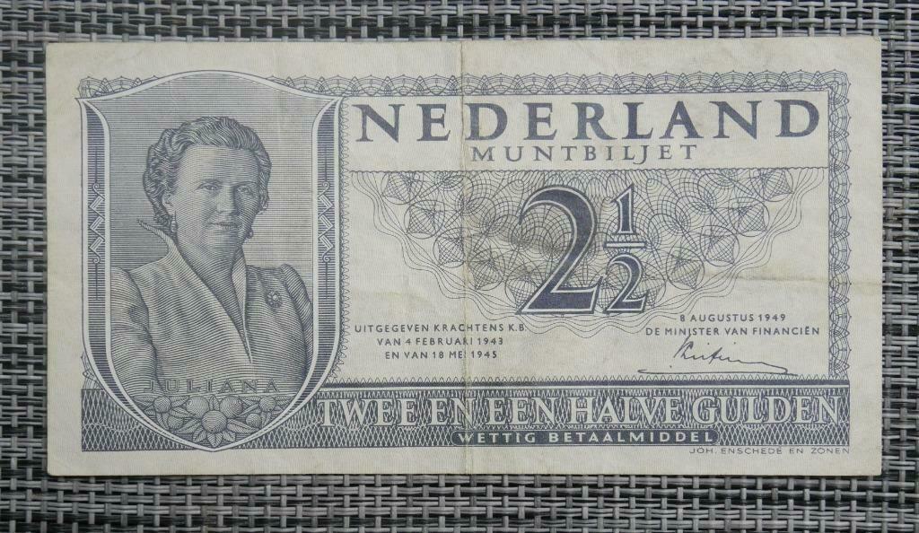 Ticket 2½ Gulden Nederland 1949, Ophalen of Verzenden, Overige landen, Los biljet