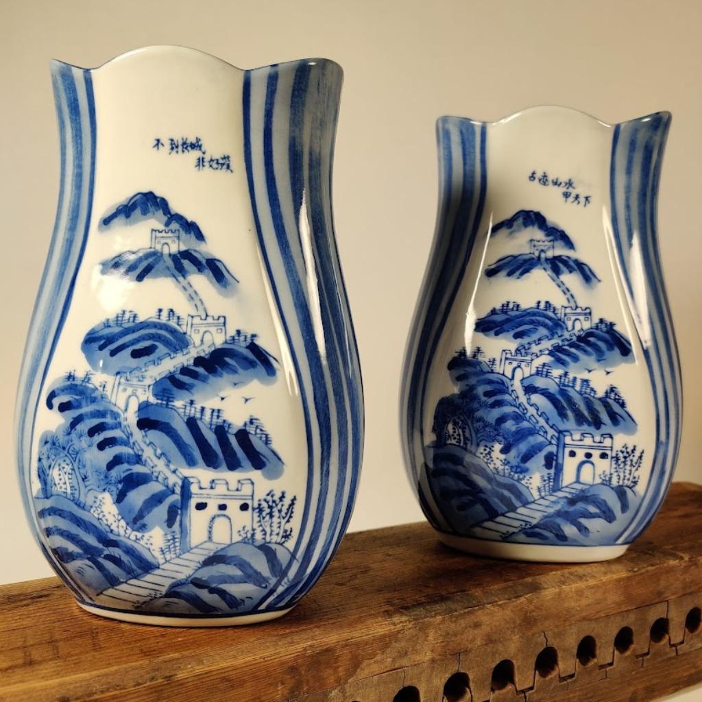 blauw-wit chinese vazen, Ophalen of Verzenden