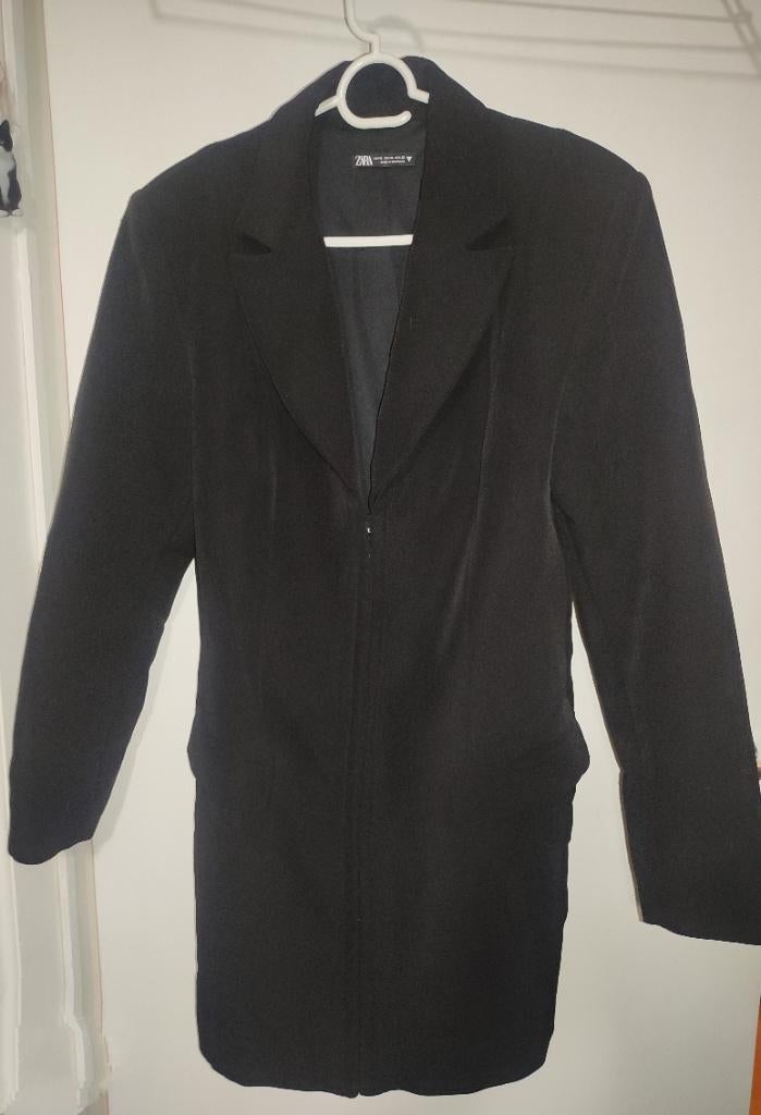 Blazerjurk van Zara, Ophalen, Zwart, Maat 46/48 (XL) of groter, Zo goed als nieuw