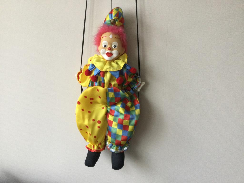 Marionnette clown, Verzamelen, Poppen, Zo goed als nieuw