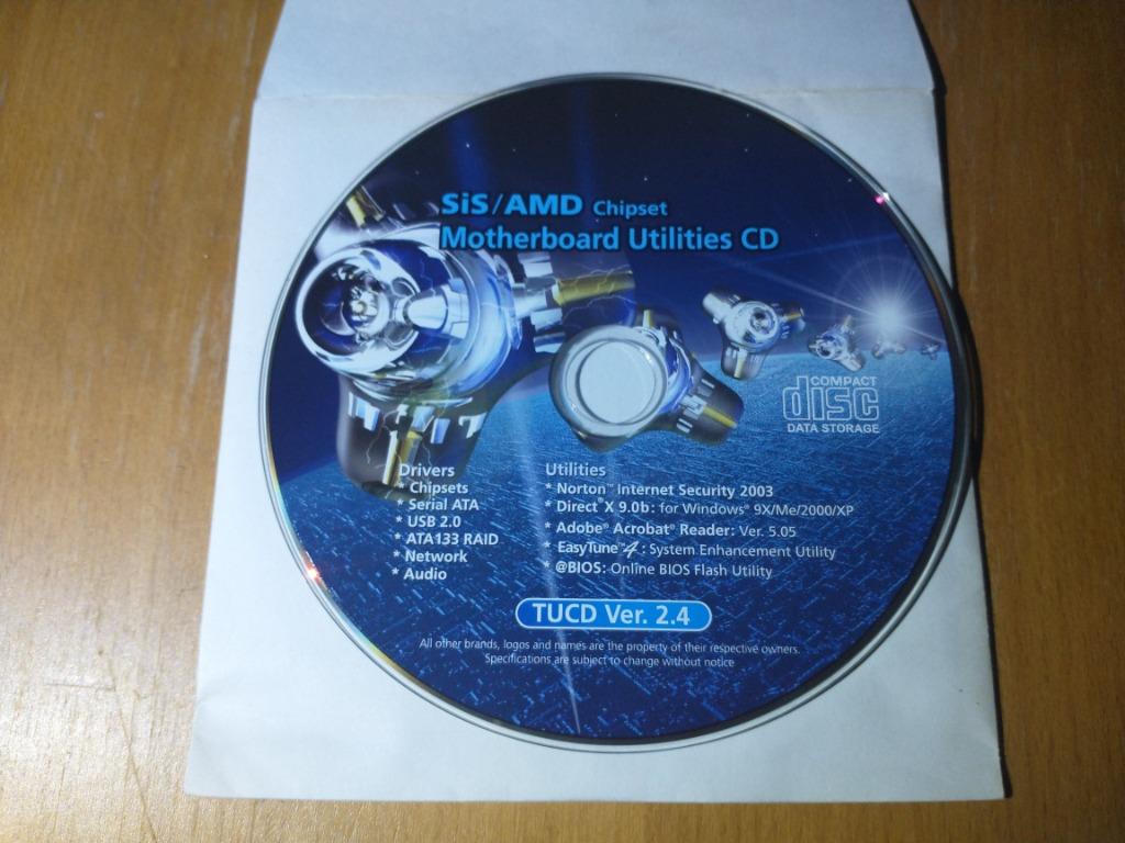 SiS / AMD Chipset Motherboard drivers utilities tucd ver 2.4, Enlèvement ou Envoi, AMD
