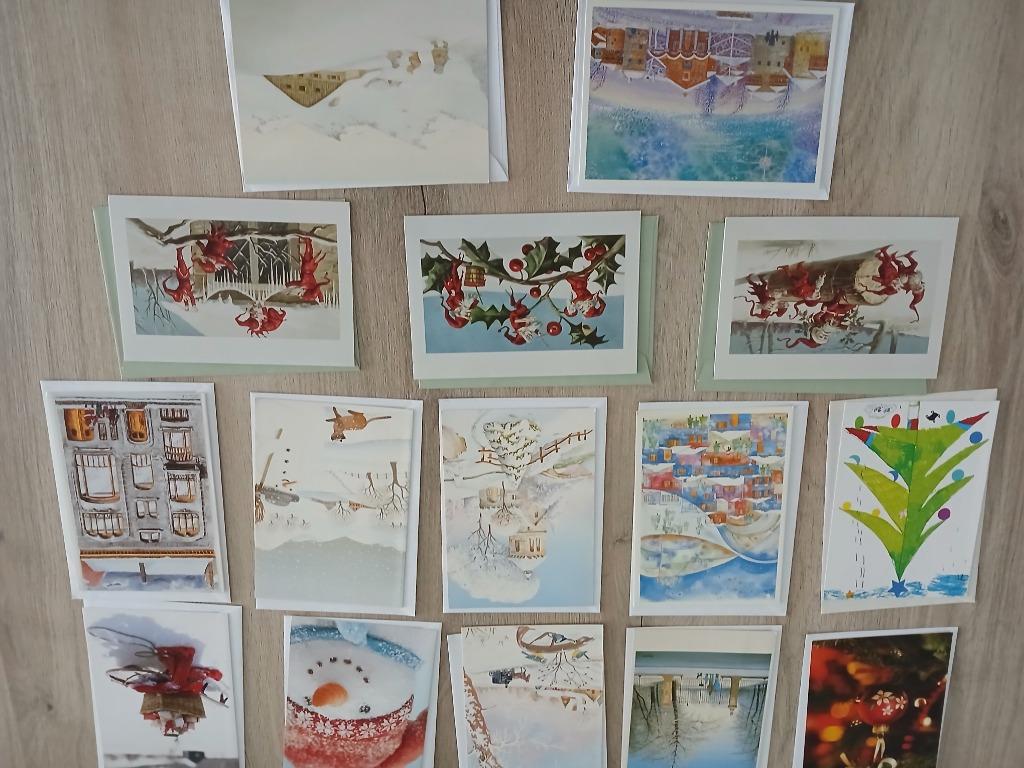Lot de 15 cartes de Noël avec couverture (set 7), Enlèvement ou Envoi, Neuf