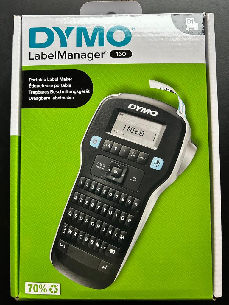 Dymo label manager 160, Enlèvement, Neuf, Azerty, Étiquette en bande