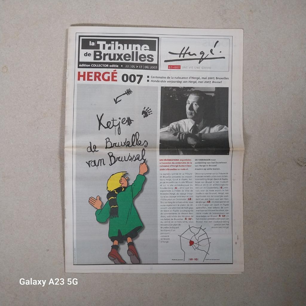 KRANT LA TRIBUNE DE BRUXELLES-100 ANS HERGE - 22 mei 2007, Ophalen, 1980 tot heden, Krant