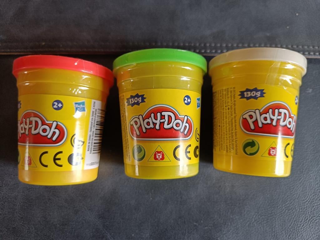 Play doh 130g roos, groen, wit 3stuks, Kinderen en Baby's, Ophalen of Verzenden, Nieuw