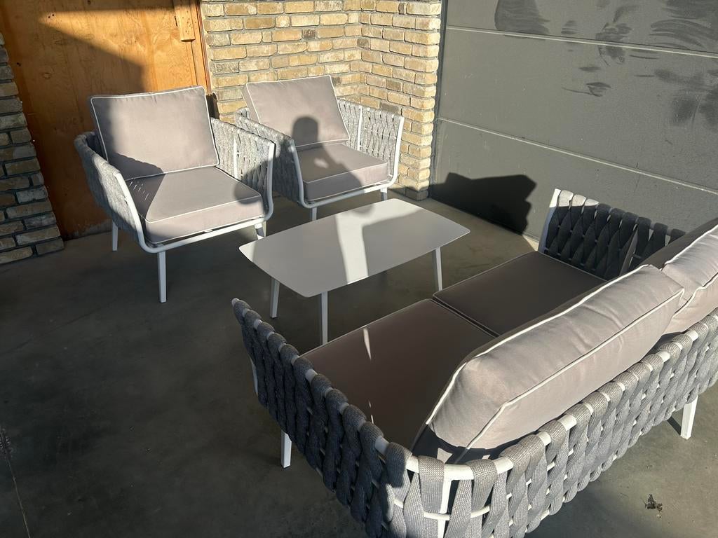 Nieuwe loungeset exterioo te koop, Ophalen, 4 zitplaatsen, Bank, Loungeset