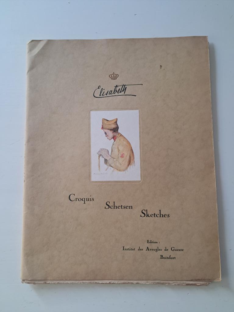 Schetsen Samuel De Vriendt:Oorlogsblinden (vintage kunstmap), Antiek en Kunst, Ophalen of Verzenden