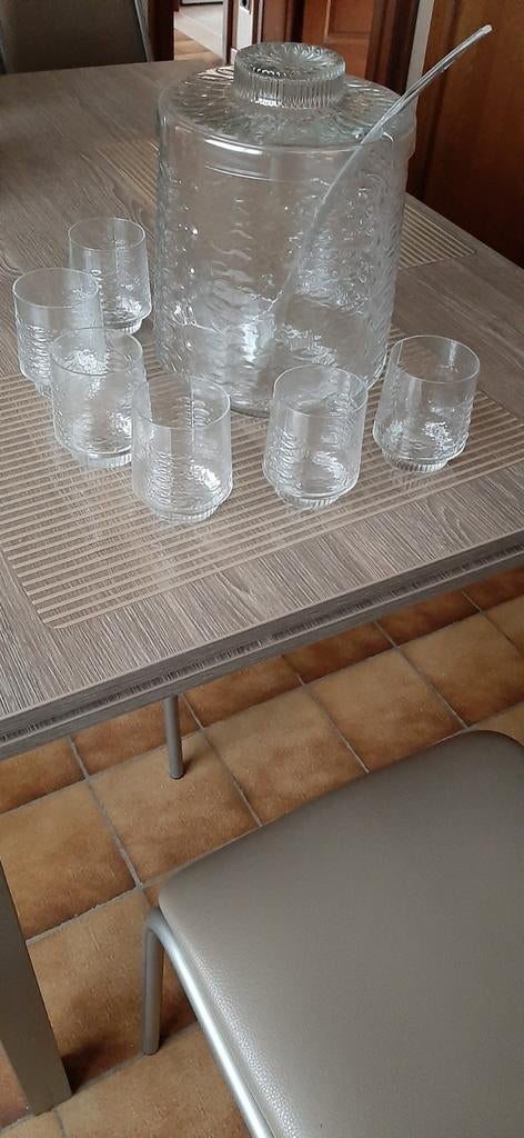Te Koop bowl +6 glazen, Enlèvement, Comme neuf