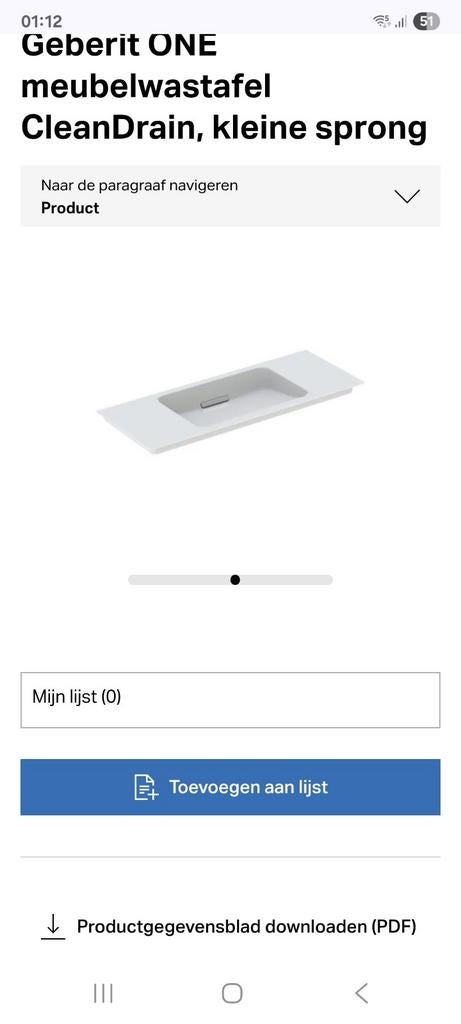 lavabo geberit, Maison & Meubles, Enlèvement