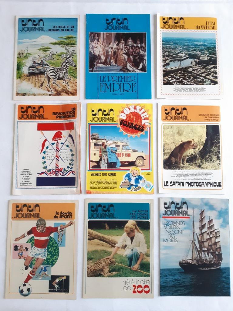 Lot van 13 nummers van TINTIN Journal vintage 70s, Kuifje, Verzamelen, Ophalen of Verzenden, Kuifje, Gebruikt, Overige typen
