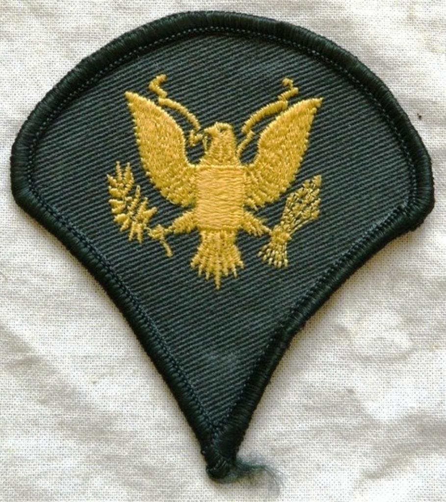 Rank Patch Insignia, US Army Specialist (E-4), jaren'70.(1), Ophalen of Verzenden, Landmacht, Overige typen