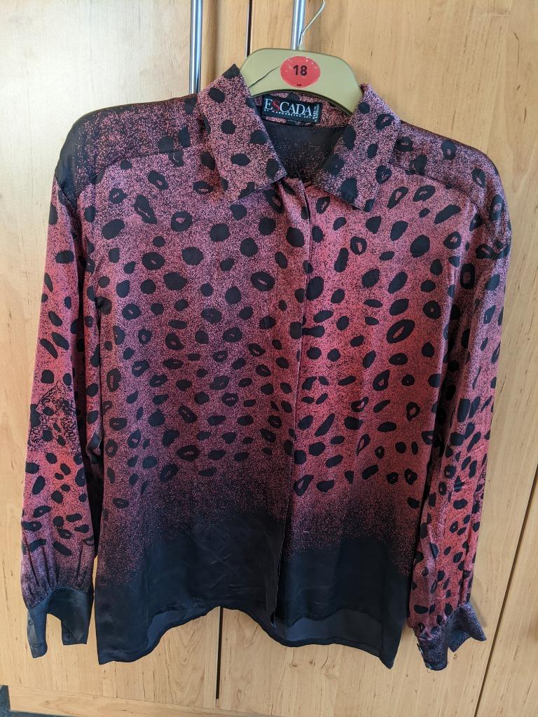 Escada Margaretha Ley chemisier en soie vintage, Taille 38/40 (M), Enlèvement ou Envoi, Autres couleurs, Escada