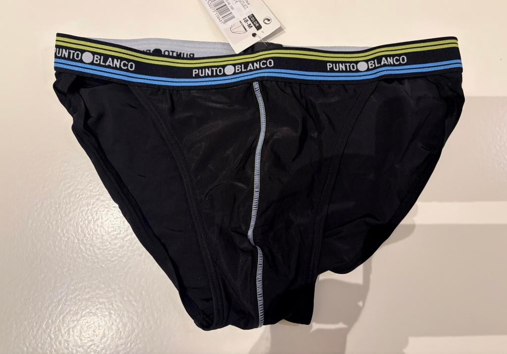 Tanga en polyamide Punto Blanco, Envoi, Noir, Slip