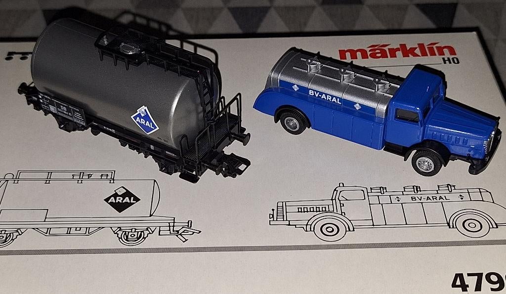Märklin HO 47903 Fuel Car Set ''Aral'' van de DB, Ophalen of Verzenden, Zo goed als nieuw, Wagon, Märklin