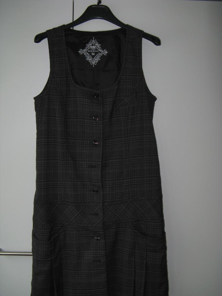 Knap geruit kleedje (esprit), maat 34 (xs), nieuwstaat, Ophalen of Verzenden, Zo goed als nieuw, Maat 34 (XS) of kleiner, Grijs