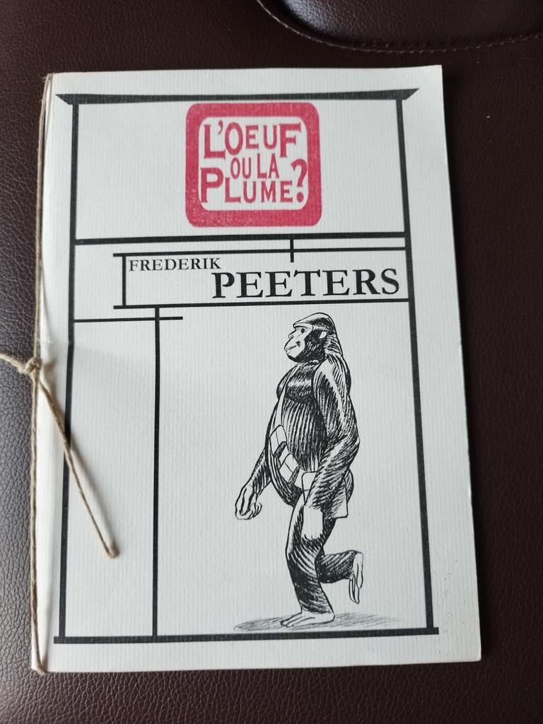 L'oeuf ou la plume ? Frederik Peeters 100 ex. Multi-BD, Une BD, Enlèvement ou Envoi, Comme neuf