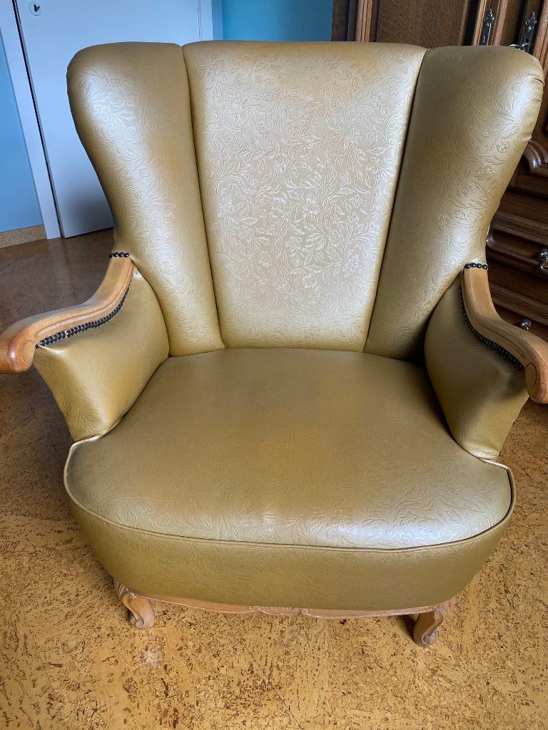 vintage salon 3 zit en 2 éénzitten, Antiek en Kunst, Ophalen