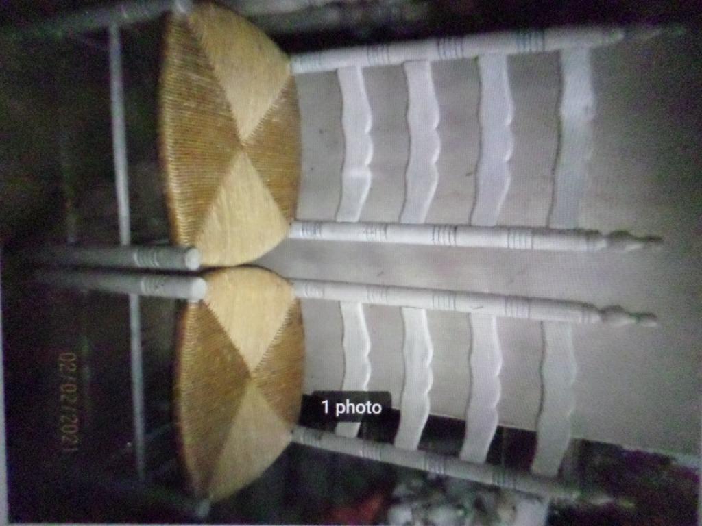 2 chaises en cérusé, Enlèvement ou Envoi, Utilisé, Bois, Deux