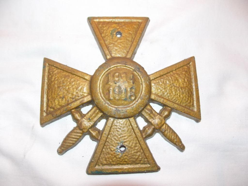WWI Franse oorlogskruis in gietijzer, Verzamelen, Ophalen of Verzenden, Landmacht, Embleem of Badge