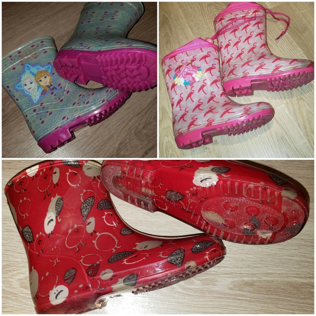 Bottes de pluie fille x3, Pointures 23 - 26/27 - 26/28, Meisje, Overige typen, Ophalen of Verzenden, Zo goed als nieuw