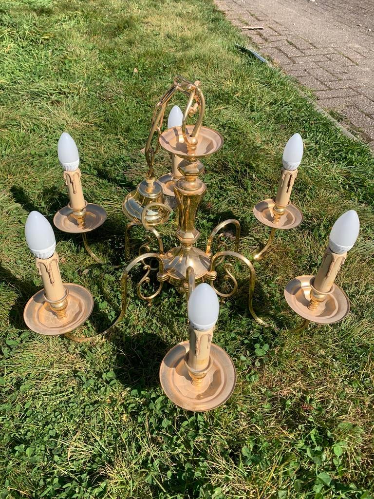 Kroonluster, Enlèvement, Utilisé, Métal, Antiek