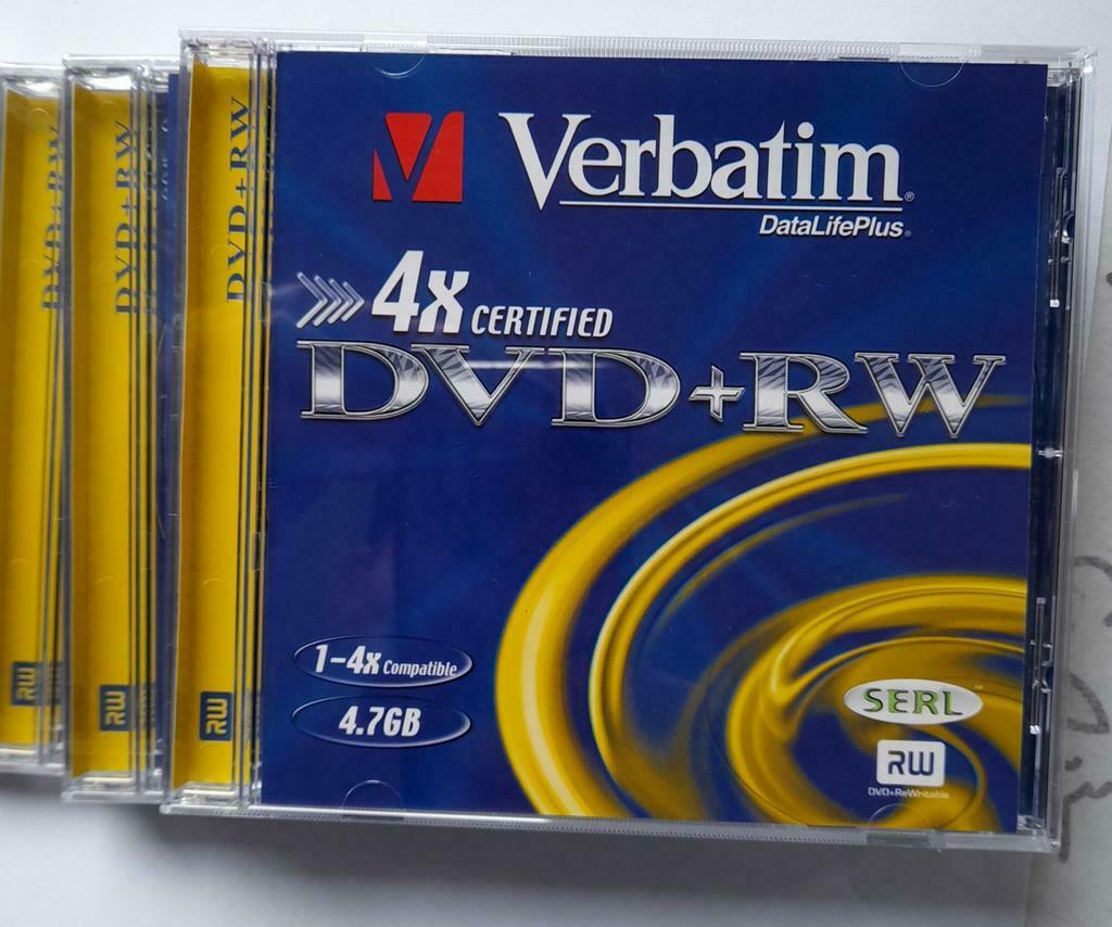 3x DVD+RW réinscriptibles, marque VERBATIM, 4.7GB, Neuf, Enlèvement ou Envoi, Dvd, VERBATIM