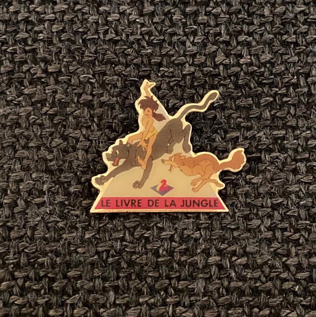 PIN - LE LIVRE DE LA JUNGLE - JUNGLE BOOK - ANTENNE 2, Verzamelen, Verzenden, Gebruikt, Figuurtje, Speldje of Pin