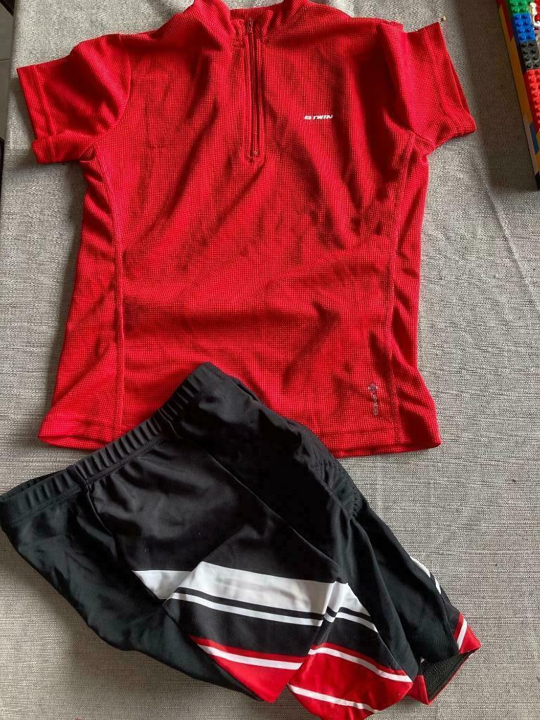 Koersoutfit kind 8 jaar maat 122/133 btwin, Enlèvement ou Envoi, Comme neuf, Enfants