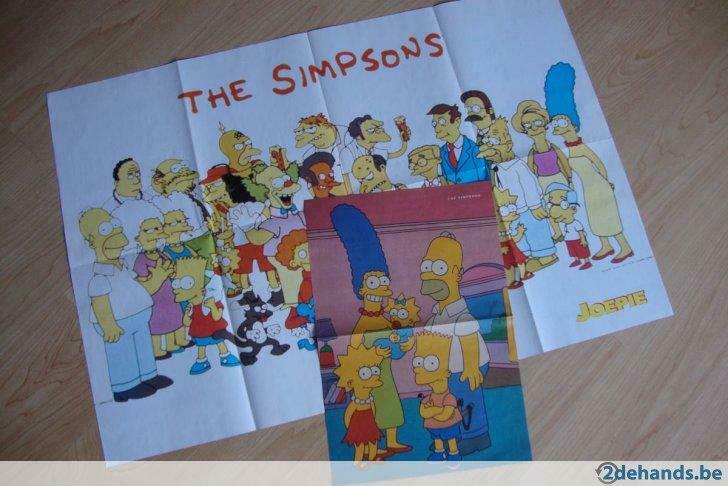 The Simpsons posters 2x, Ophalen of Verzenden, Gebruikt