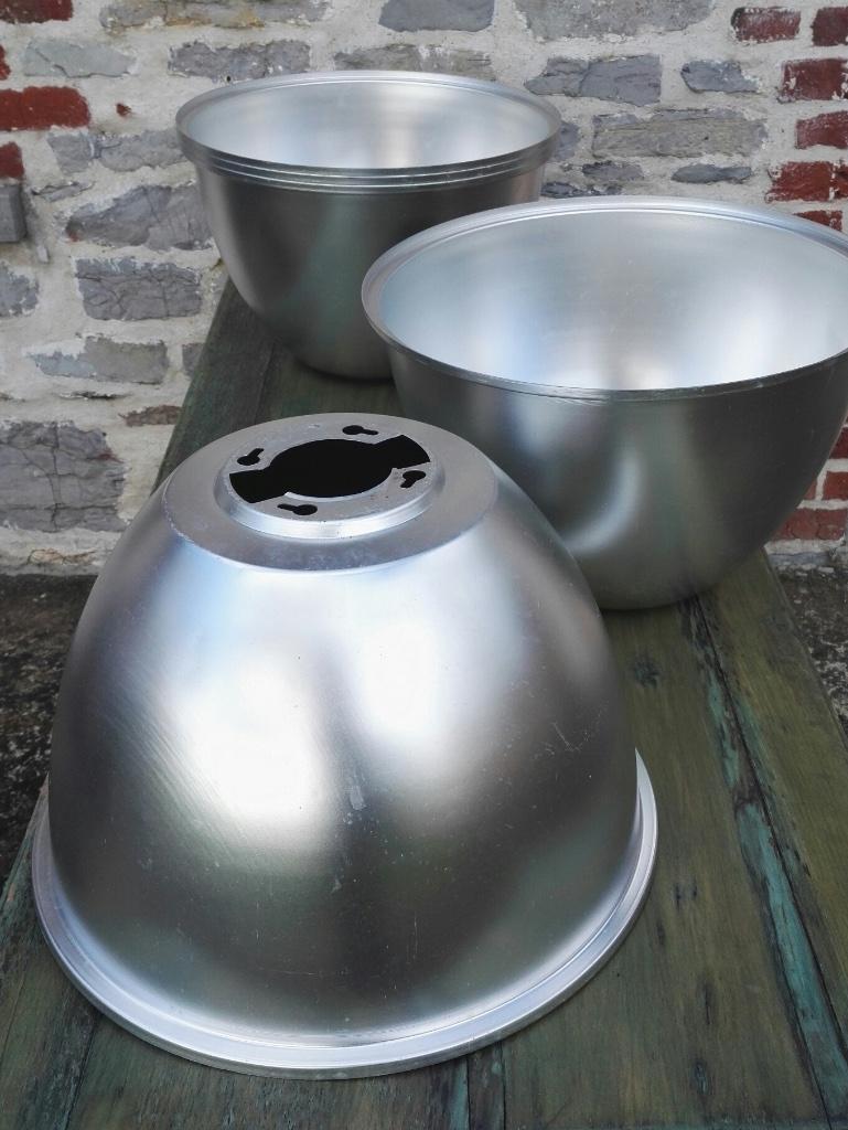 5-delige industriële lampenkap van aluminium, Ophalen of Verzenden, Zo goed als nieuw