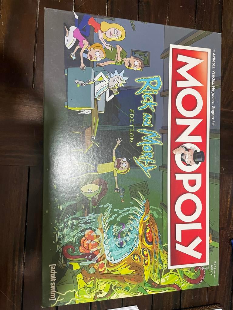 Monopoly Rick and Morty, Cinq joueurs ou plus, Enlèvement, Comme neuf, Jeu de voyage
